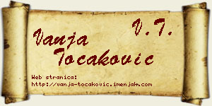 Vanja Točaković vizit kartica